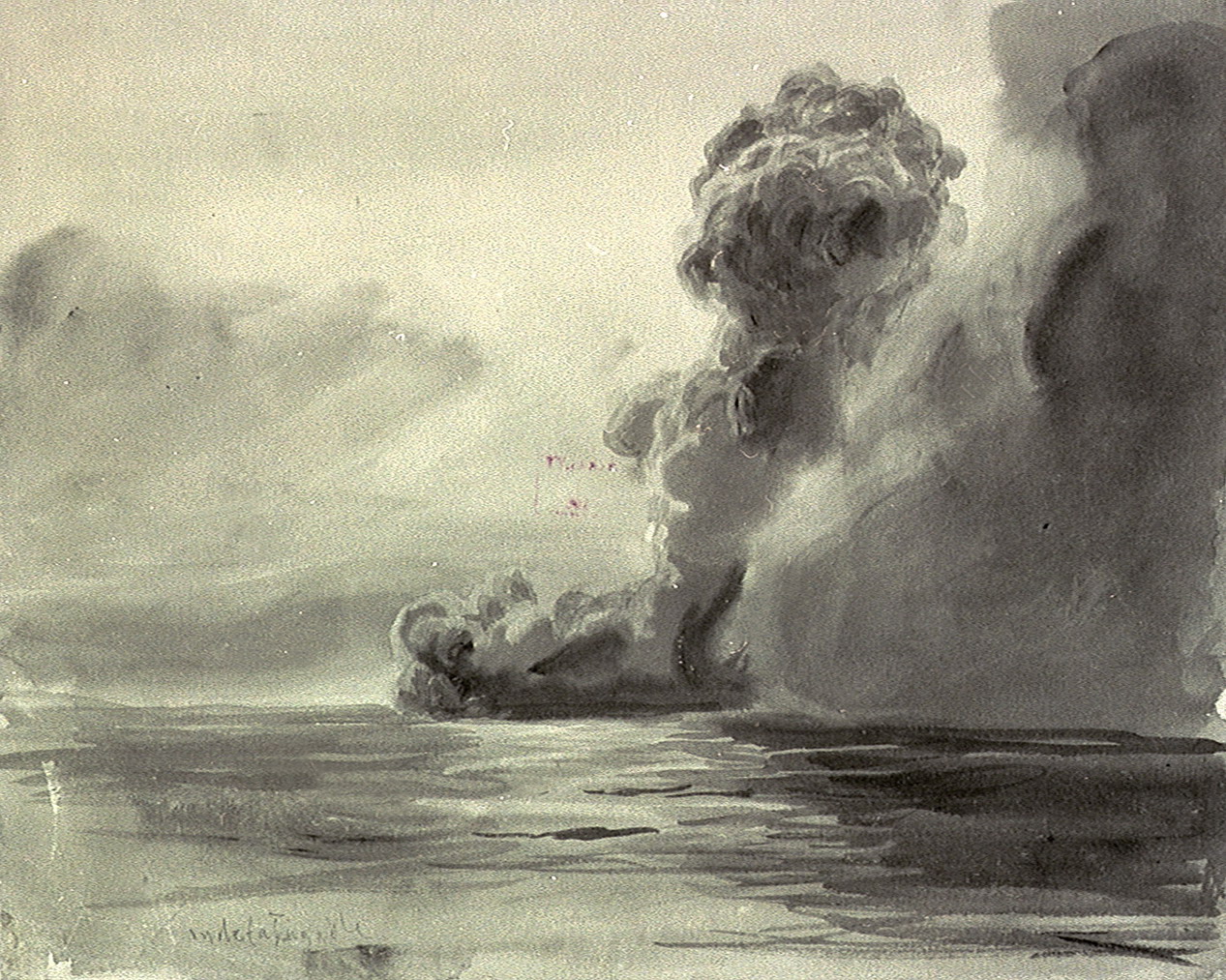HMS 'Indefatigable' exploding at the Battle of Jutland, 31 May 1916_resize.jpg