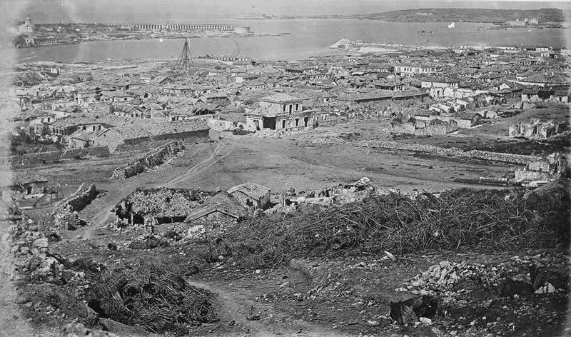Sevastopol seen from the Malakoff No.2 Redoubt showing war damage..jpg
