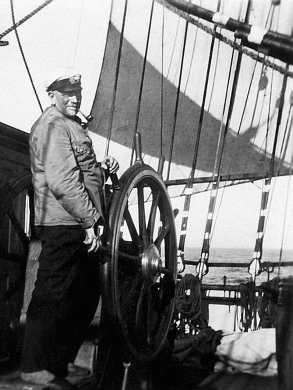 Capt Jurgen Jurs - probably 1933 - in the Padua. Evident are his leather slippers, which he almost.jpg