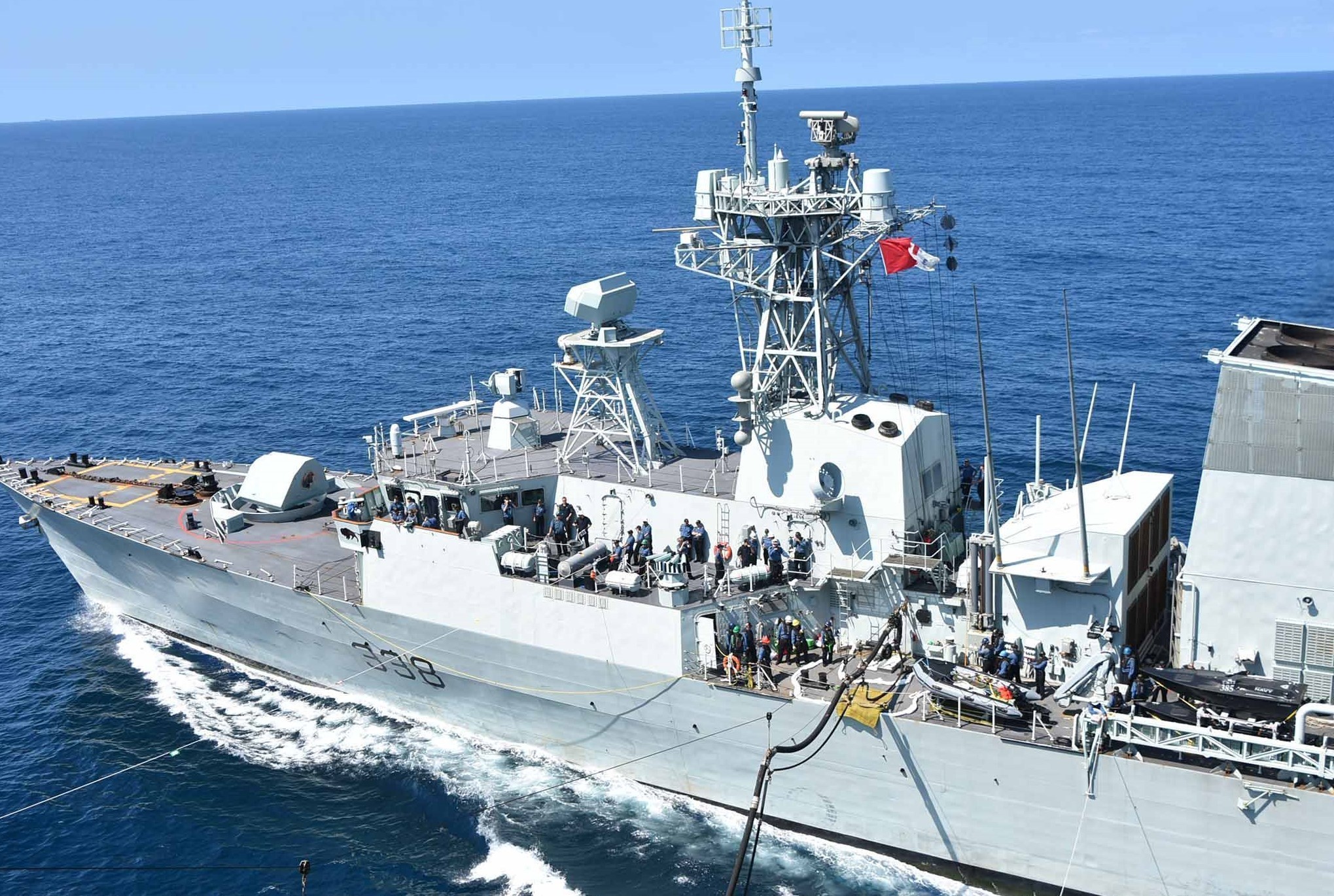 HMCS Winnipeg (FFH 338) (Royal Canadian Navy) underway replenishment .jpg