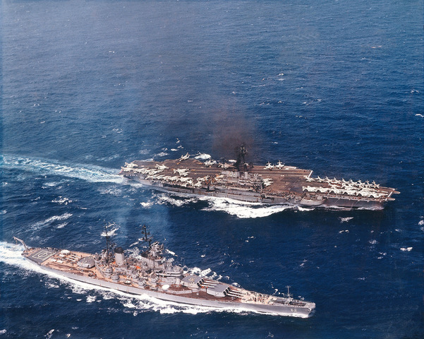 USS Coral Sea (CVA-43) + NEW JERSEY (BB-62) :1969 :Tonkin Gulf: G. Jacobs Collection.jpeg