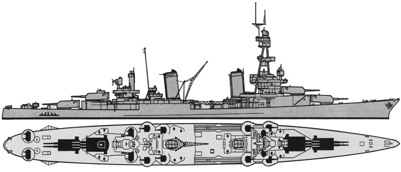 Pensacola_class__schematic_1944-45 with replacemnt of 20mm w.40mm Mk.1 AA guns .jpg