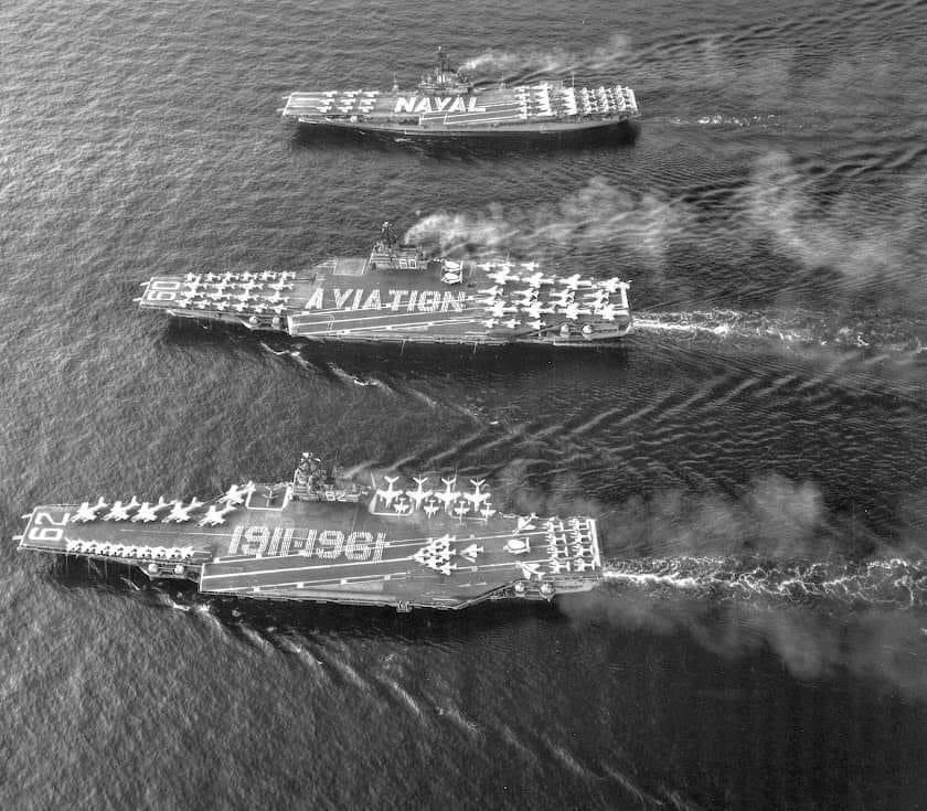 USS Intrepid (CVA-11), USS Saratoga (CV-60), and USS Independence (CVA-62) Commemorate 50th Anniversary of Naval Aviation, 12:25:1960.jpeg